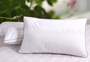 批發采購枕芯、保健枕-工廠直銷 黑邊立體枕頭全棉枕頭枕芯 單人羽絲絨枕 秋季冬季.